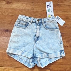 American Apparel High Waist Jean Shorts SZ 25 NWT